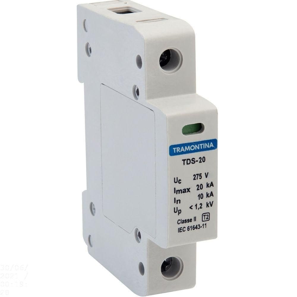 Dispositivo De Proteção Contra Surtos Tramontina Tds 1 P 20 Ka 275 V Classe Ii Tramontina