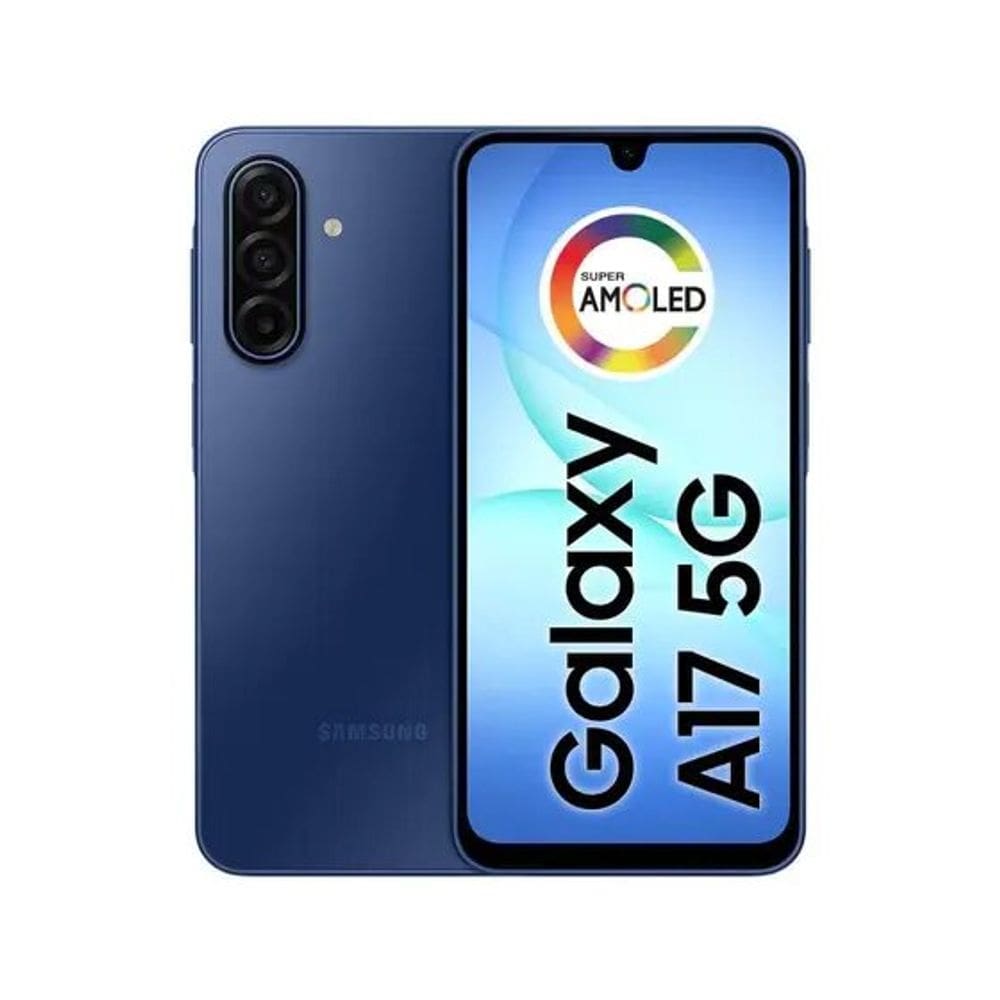 Smartphone Samsung Galaxy A17 5G 256GB - Azul, RAM 8GB, Tela 6.7”, Câmera Tripla 50MP + Selfie 13MP