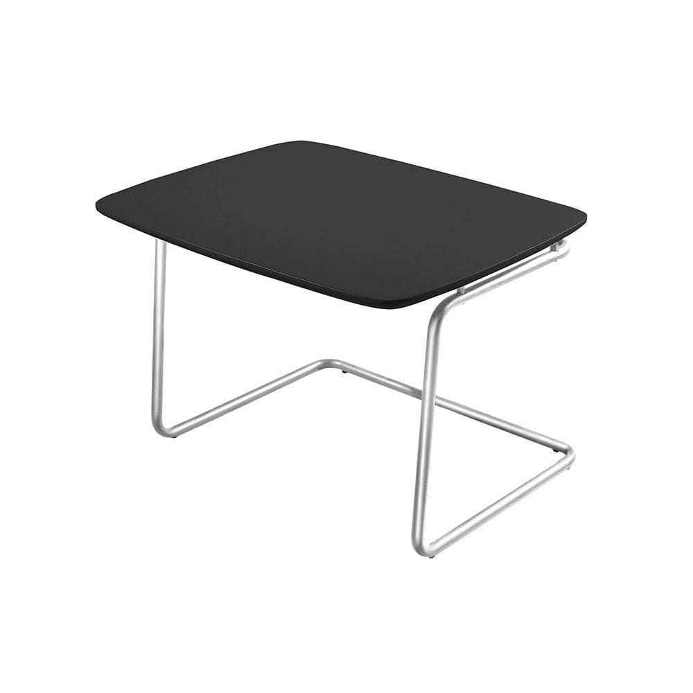 Mesa De Centro Kairos Base Cromada 54x43cm Larflex Cor:preto