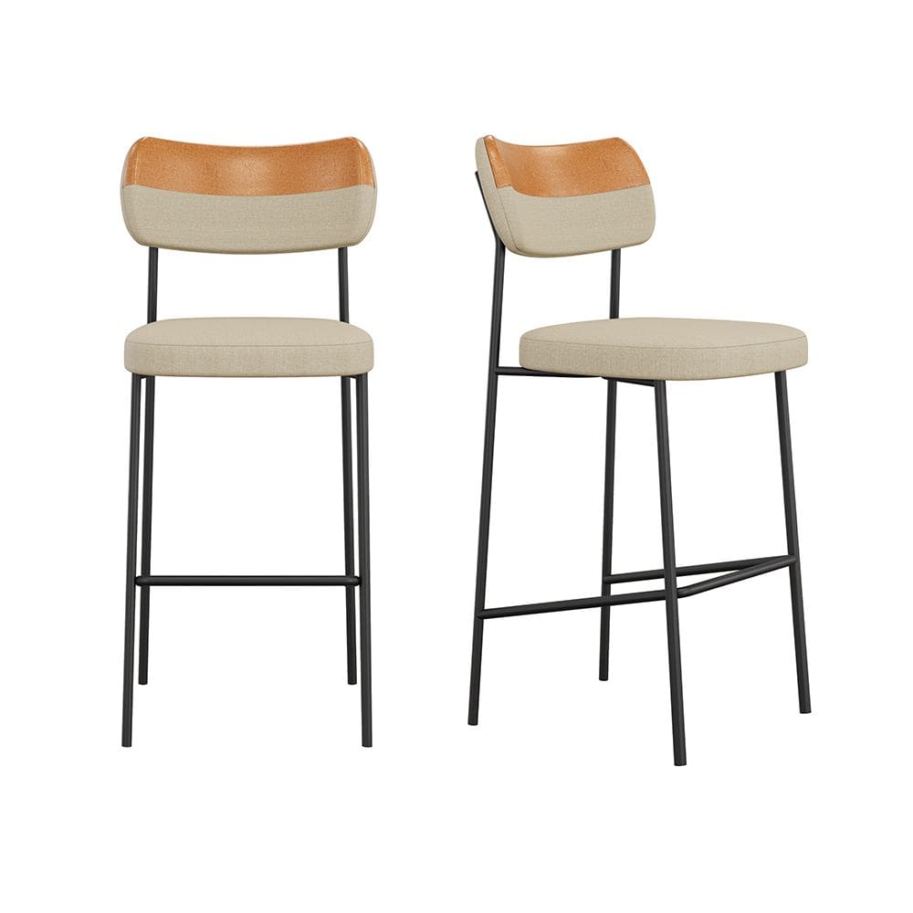 Conjunto 02 Banquetas Altas Mona Courissimo Whisky e Gengibre - SSX Multicoisas