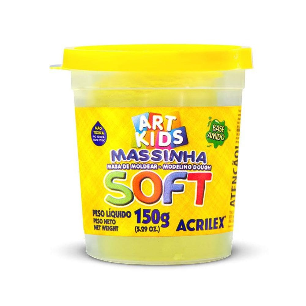 Massa de modelar Soft 150g Amarelo Limão 102 Acrilex
