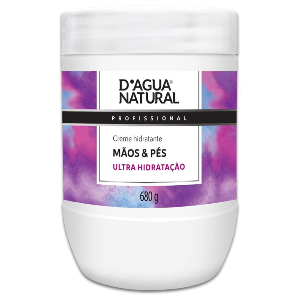 Creme Hidratante Profissional D`agua Natural Mãos E Pés 680g Ultra Hidratação
