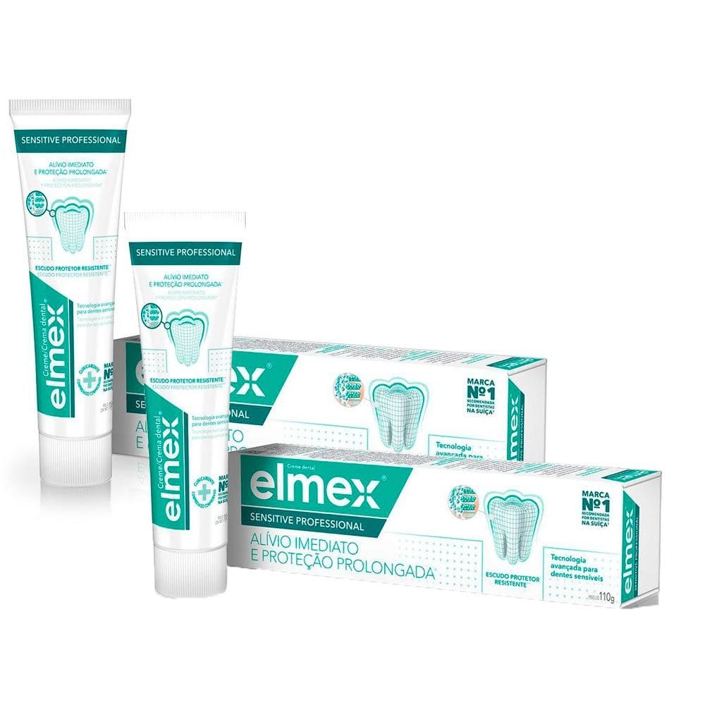 Kit 2 Creme Dental para Sensibilidade Elmex Sensitive Professional 110g