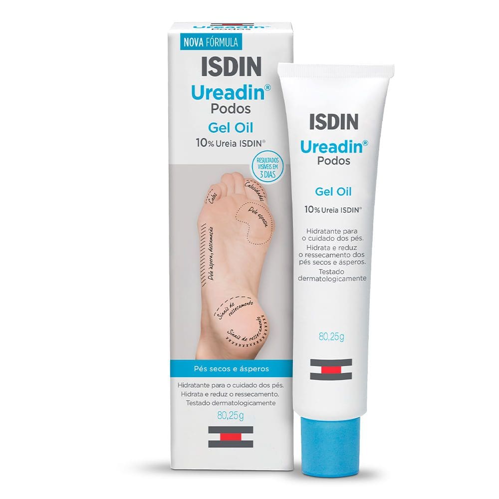 Ureadin Podos Gel Oil Hidratante Isdin Foot Care Repara e Hidrata 80,25g