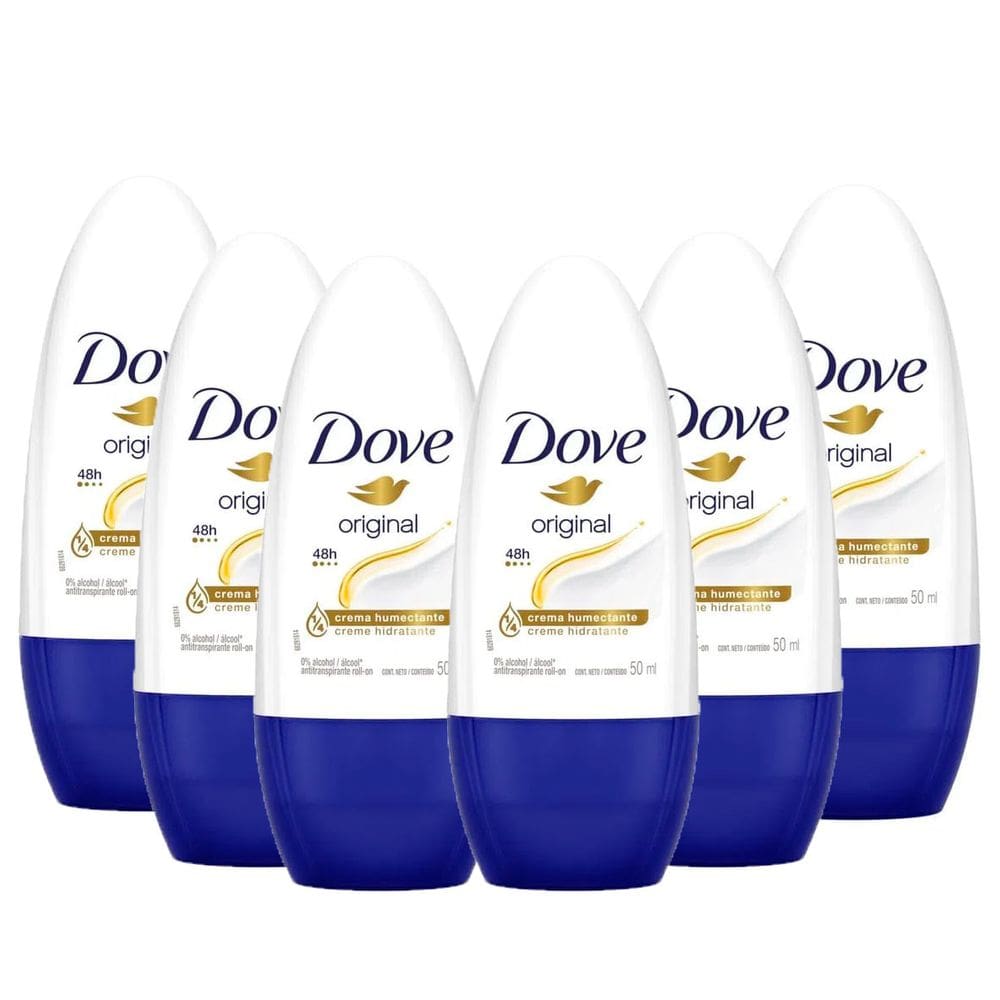 Kit 6 Desodorante Antitranspirante Roll-on Dove 50ml