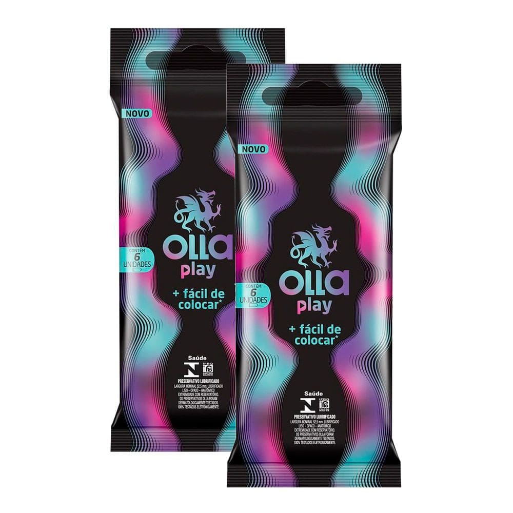 Kit 2 Preservativo Olla Play 6 Unidades