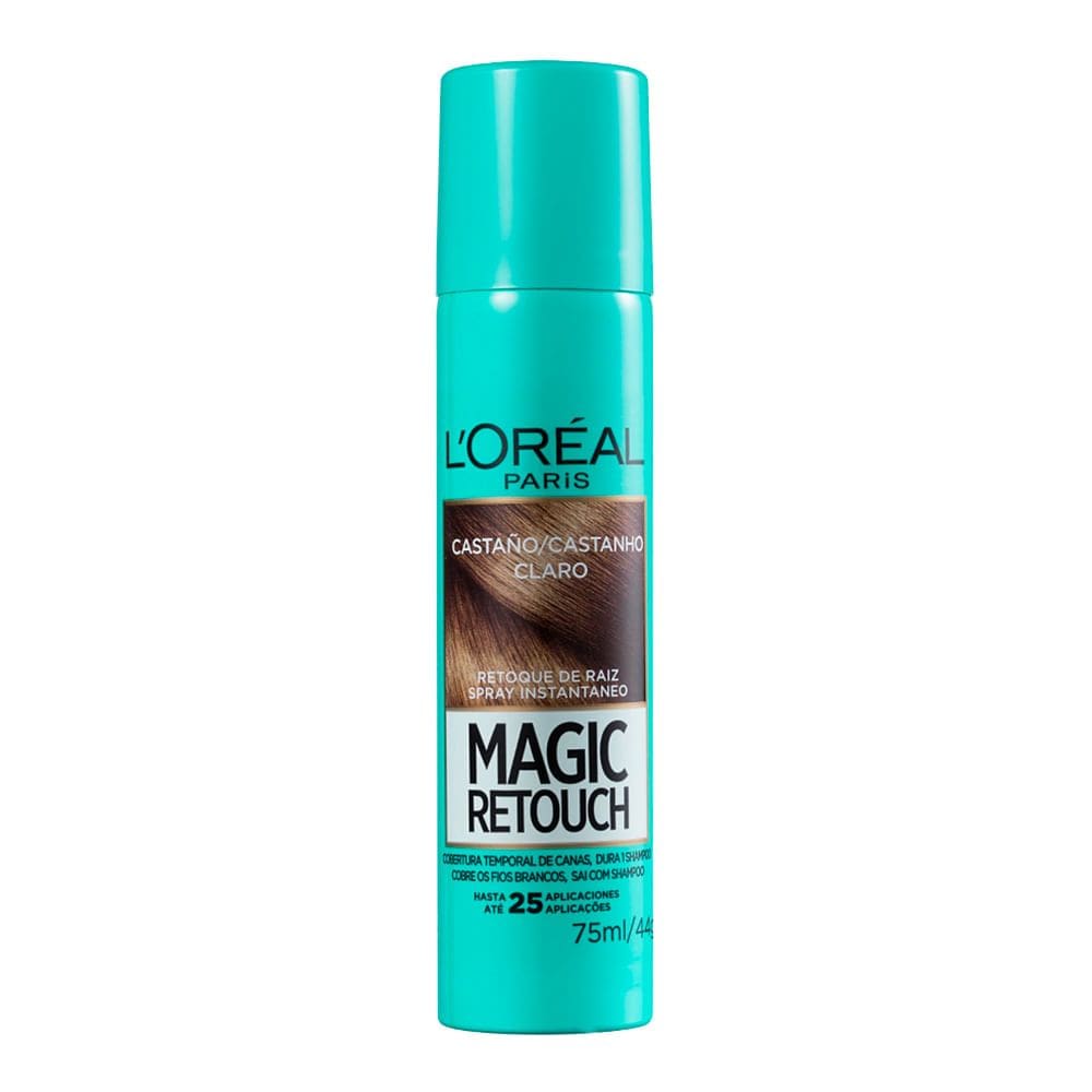 Magic Retouch L`oréal Castanho Claro Spray Instantâneo para Retoque de Raiz 75ml