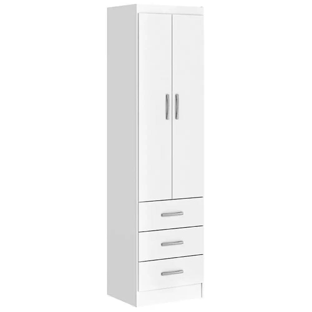 Guarda Roupa Camiseiro Texas Solteiro 2 Portas 3 Gavetas San Marino Cor Branco