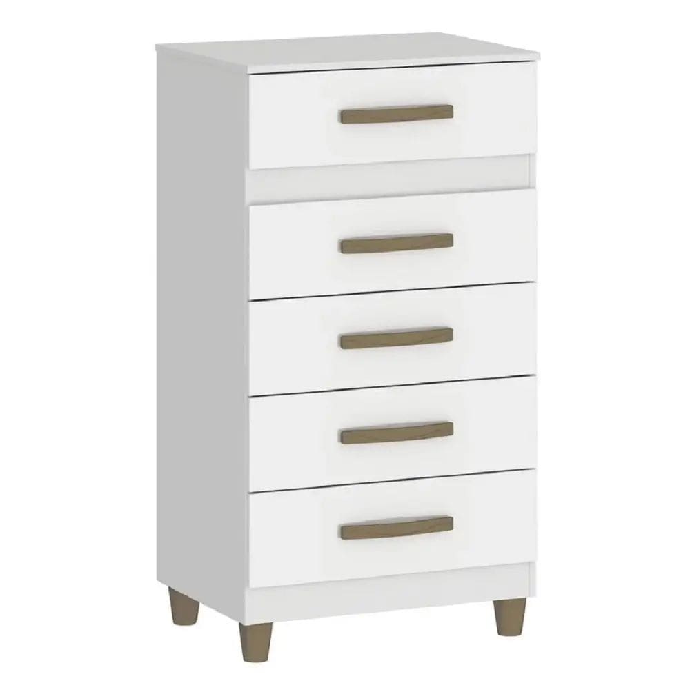 Cômoda Malta 5 Gavetas Fellicci Cor Branco