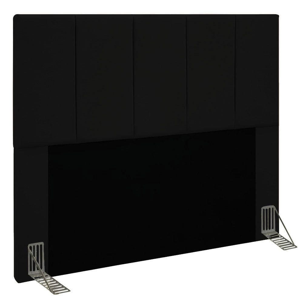Cabeceira Casal 1,40m Genebra Suede - Pallazio Cor Preto