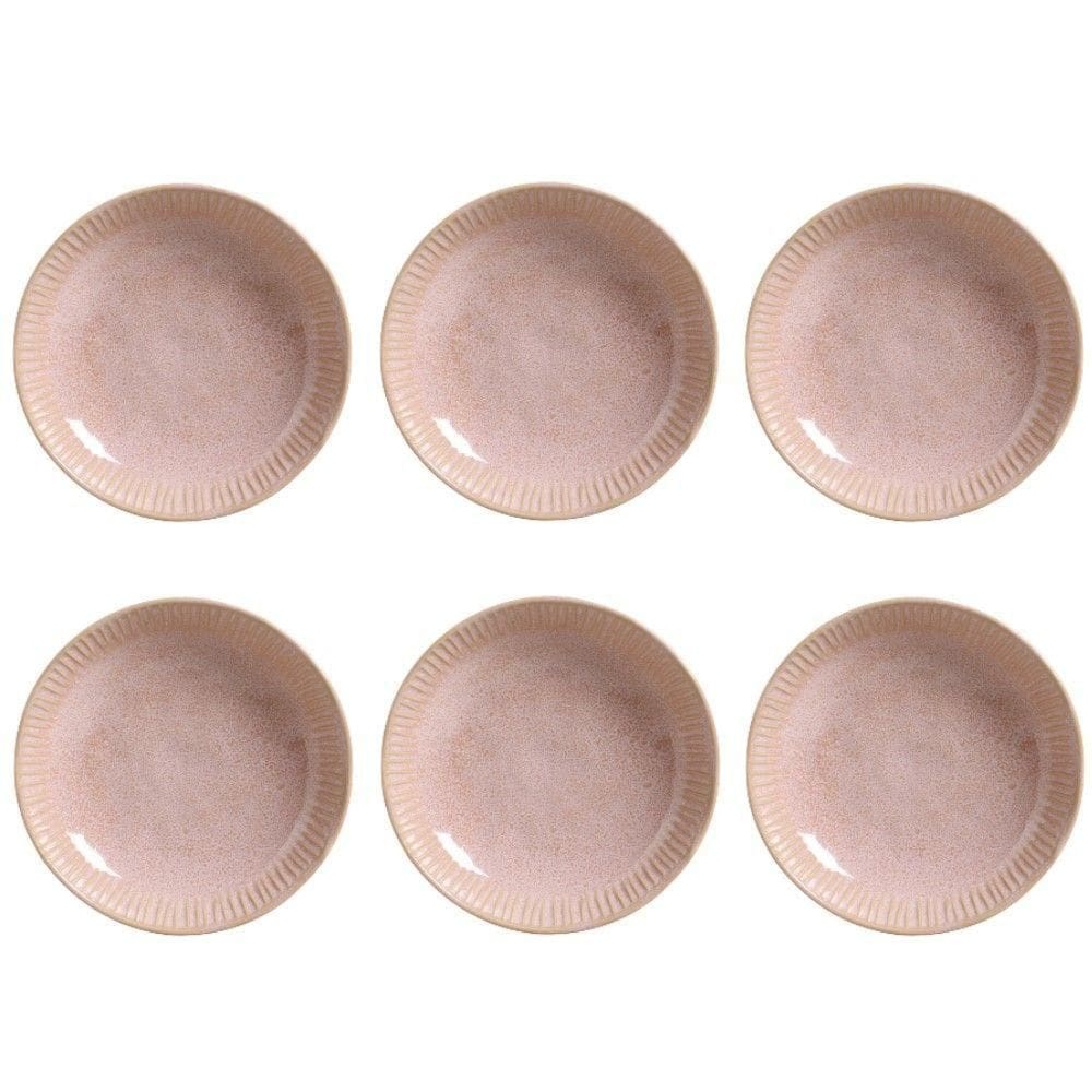 Conjunto De Pratos Fundos 06 Peças Linhas Litchi Porto Brasil