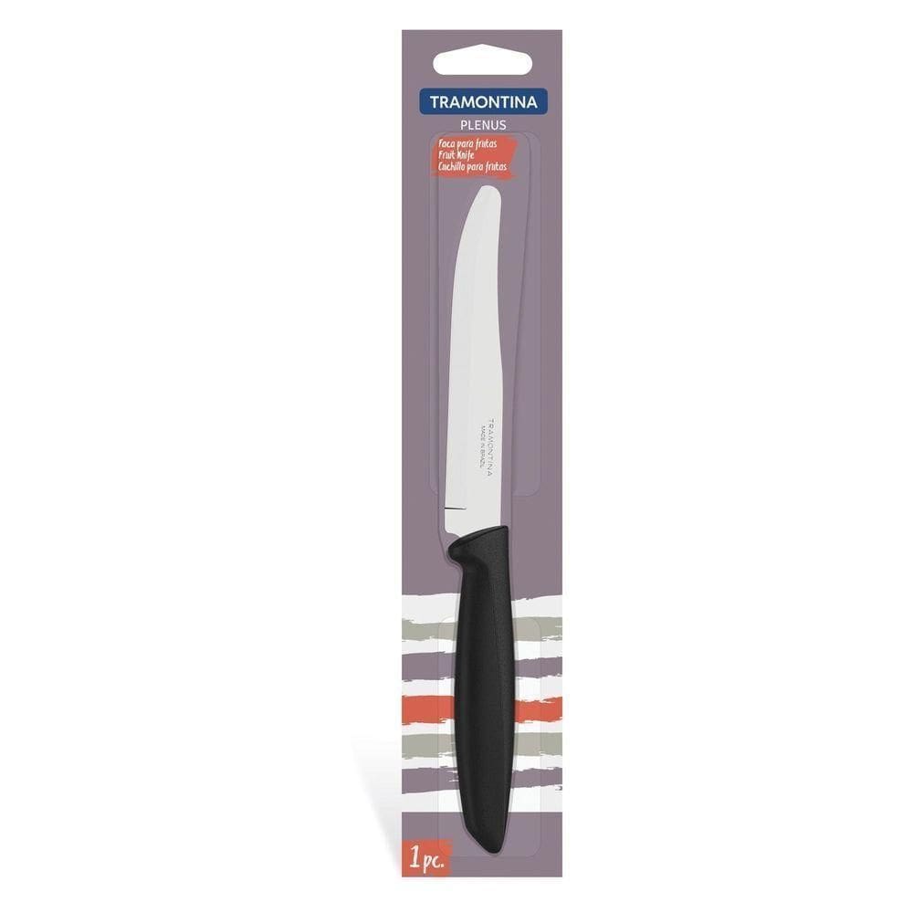 Faca Para Frutas Plenus Com Lâmina Em Aço Inox E Cabo De Polipropileno 5” Preto