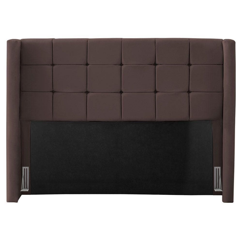 Cabeceira Cama Box Casal Queen Size Gioconda 160cm Com Frame Suede Marrom - Desk Design