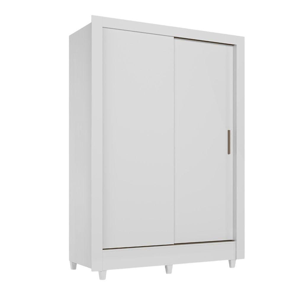 Guarda Roupas Solteiro Com 2 Portas De Correr 2 Gavetas Bélgica Andirá Branco