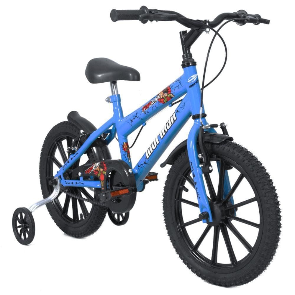 Bicicleta Aro 16 MTB Aço Carbono Top Lip V Brake Azul - Mormaii