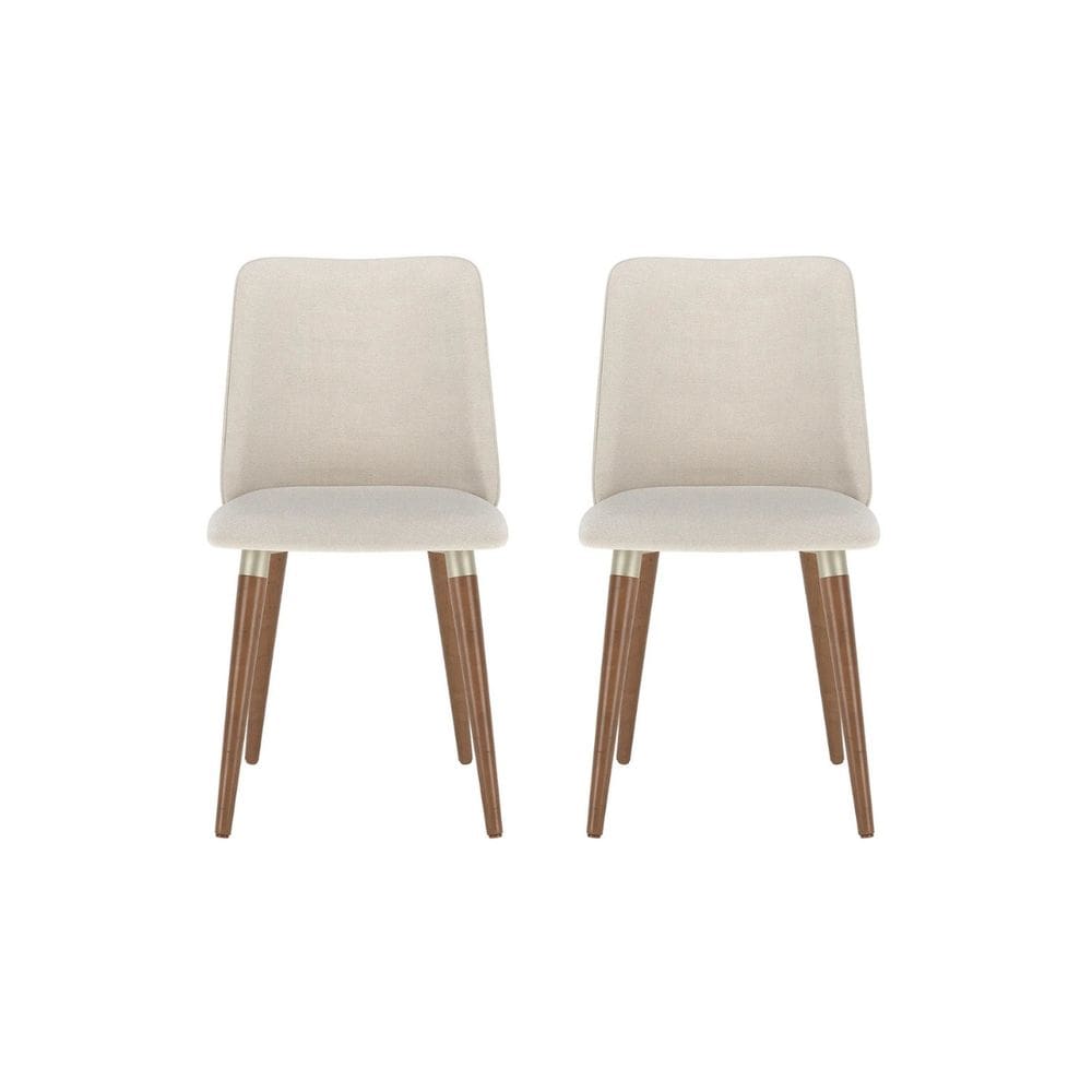 Cadeiras para Sala de Jantar 2 Unidades Dakota - caixa com 2 Unidade - Natural/Champanhe
