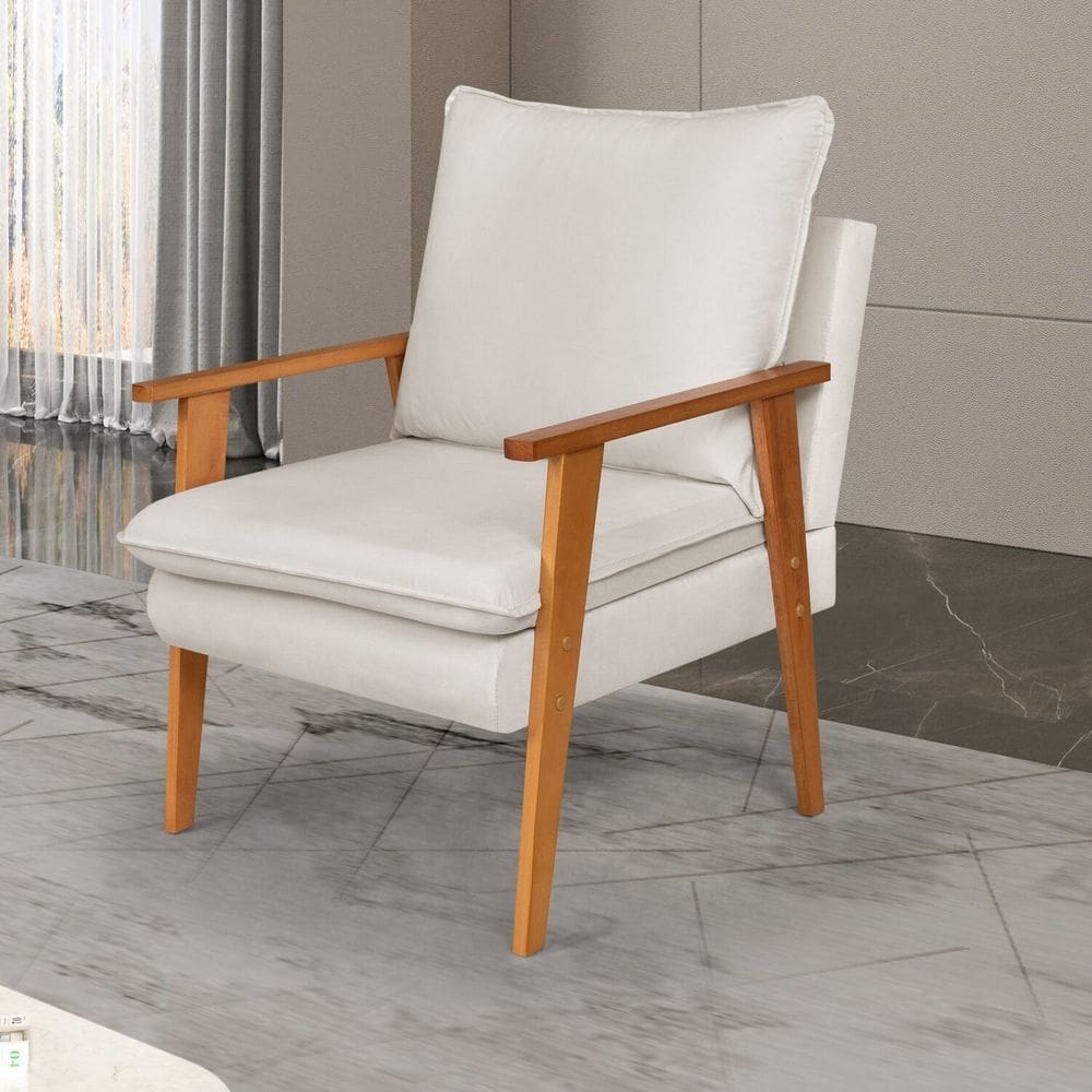 Poltrona Decoratva para Sala de Estar Efatá Areia