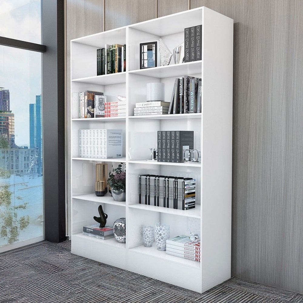 Estante para Livros Duda 8 Prateleiras Branco - Carioca Móveis