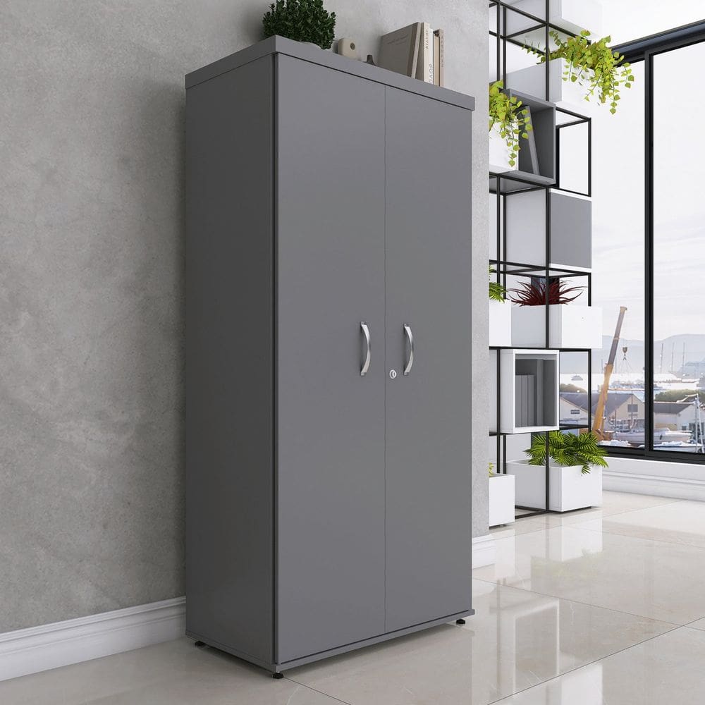 Armario Alto 02 Portas Pivotante 79,2cm X 161,1cm Grafito