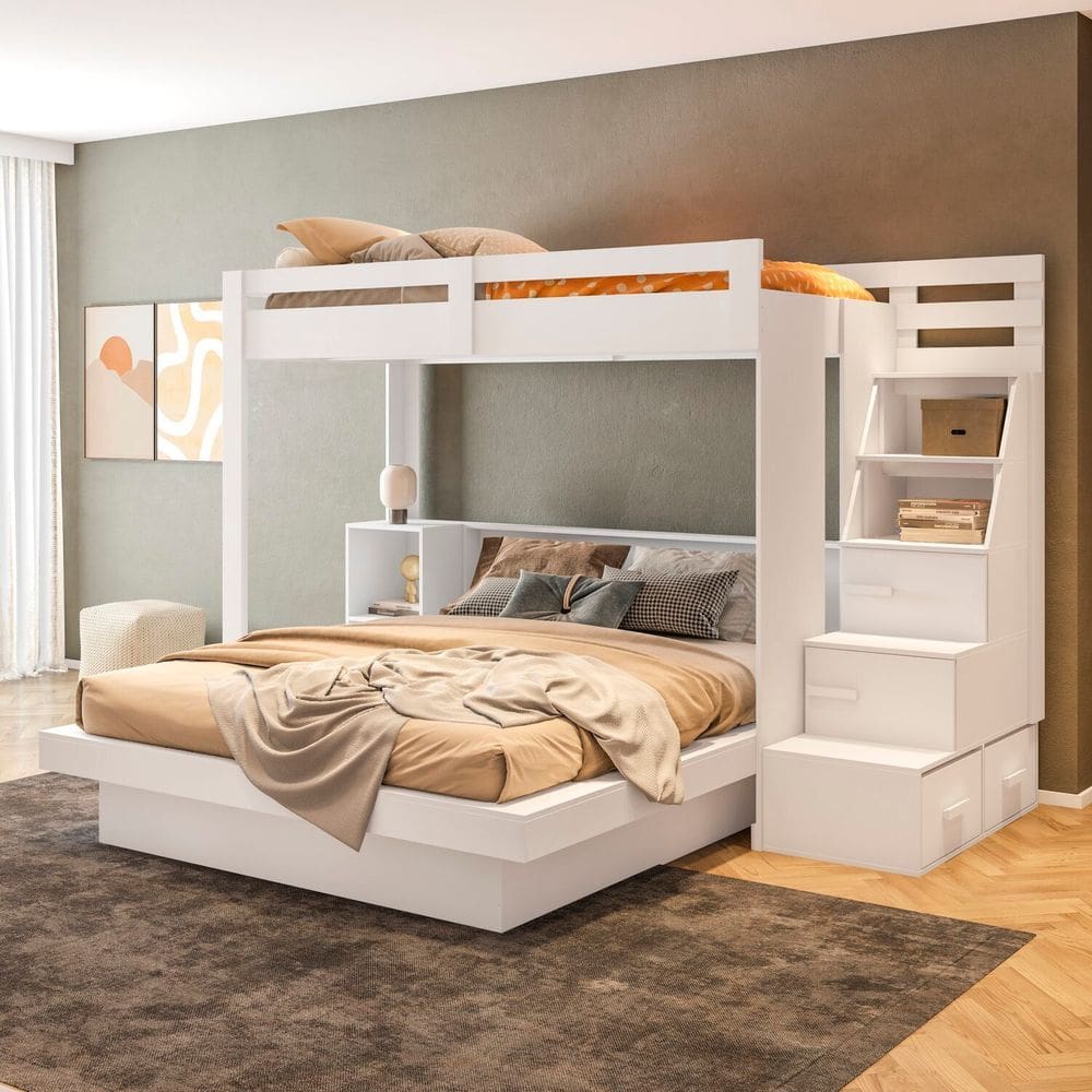 Beliche Adulto com Nichos 2 Gavetas e 2 Portas Family Moon Yescasa Branco