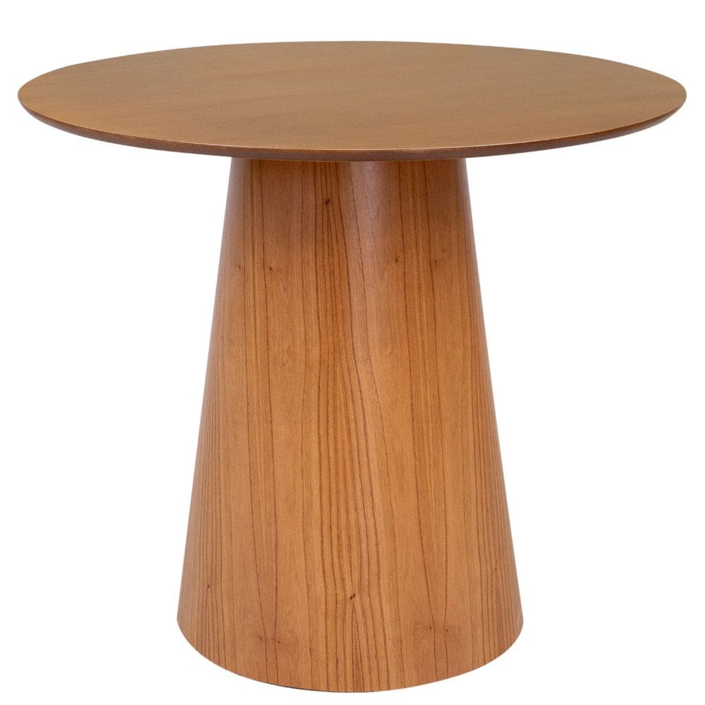 Mesa de Jantar Redonda 90cm Base Cone Austrália Nozes