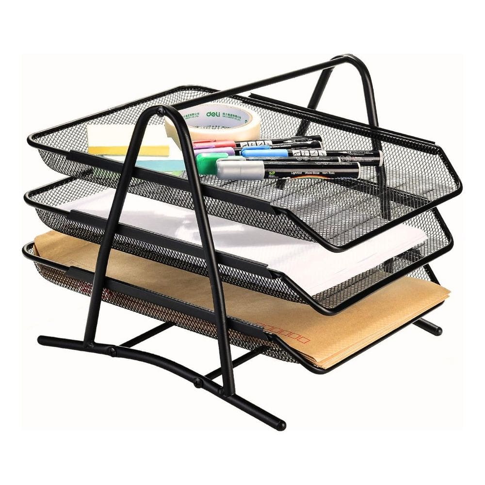 Organizador De Mesa Para Papeis E Documentos Triplo Móvel