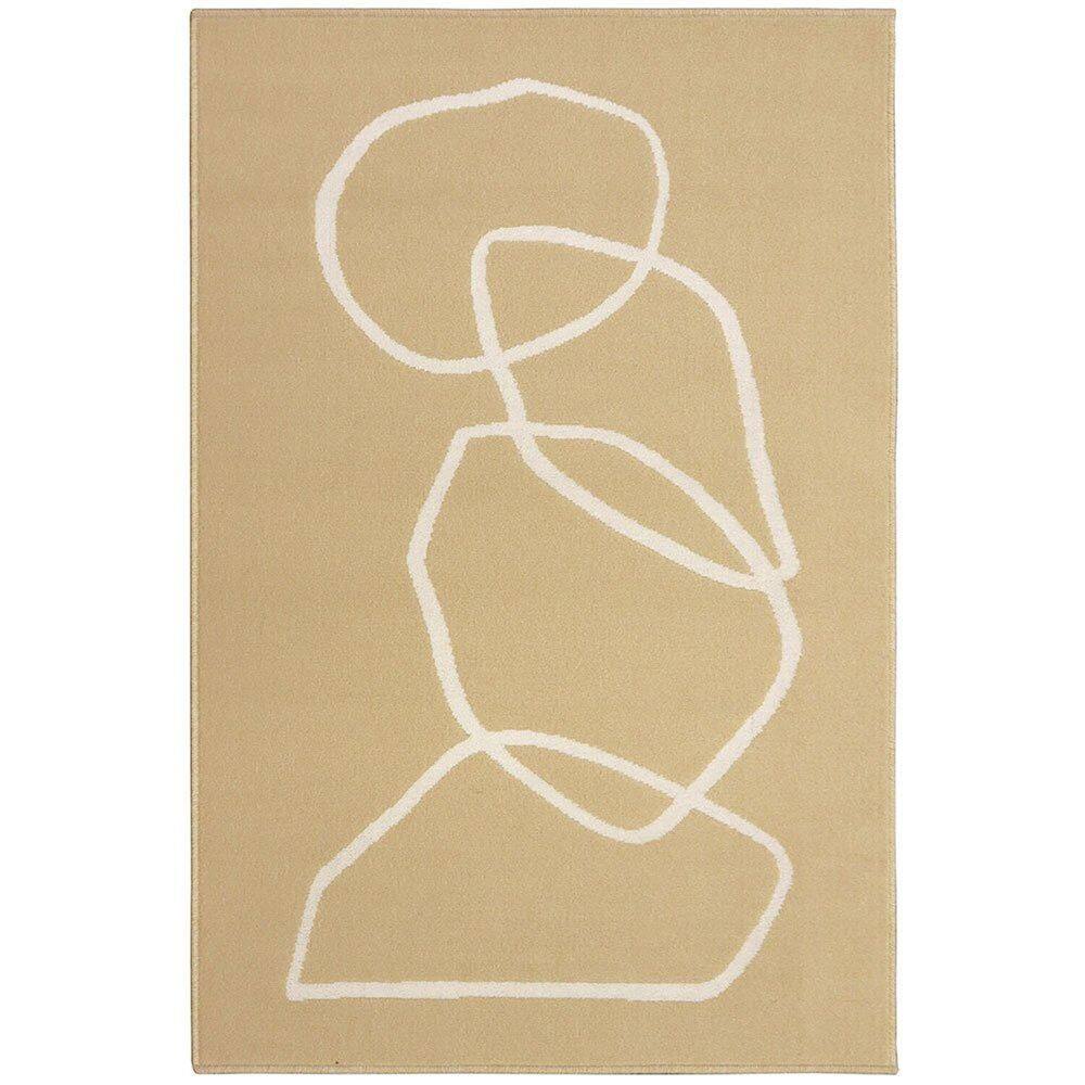 Tapete 100x150cm Lyre Tapetes São Carlos Bege