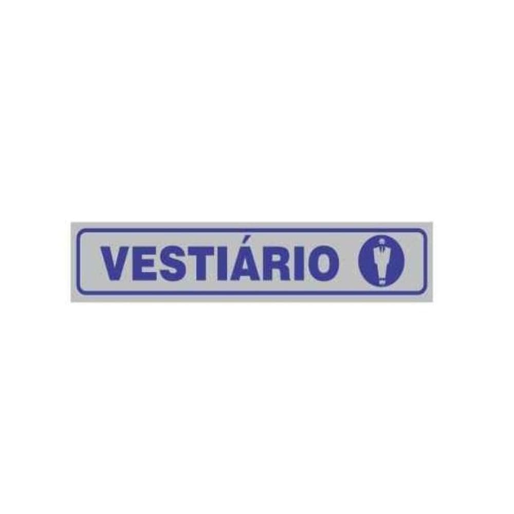 Placa Aviso Sinalização Portas Vestiário Masculino 25Cmx5Cm