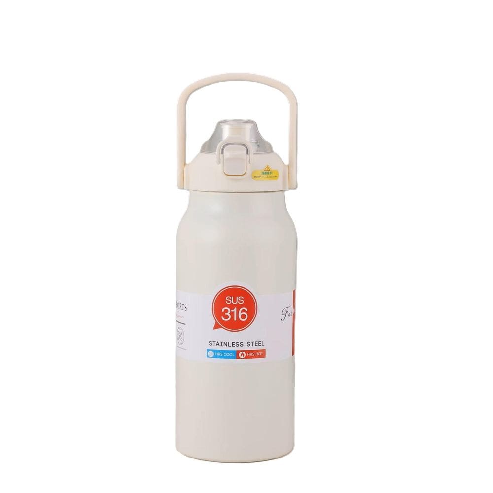 Garrafa Térmica Aço Inoxidável 1700Ml Isolada A Vácuo Branco