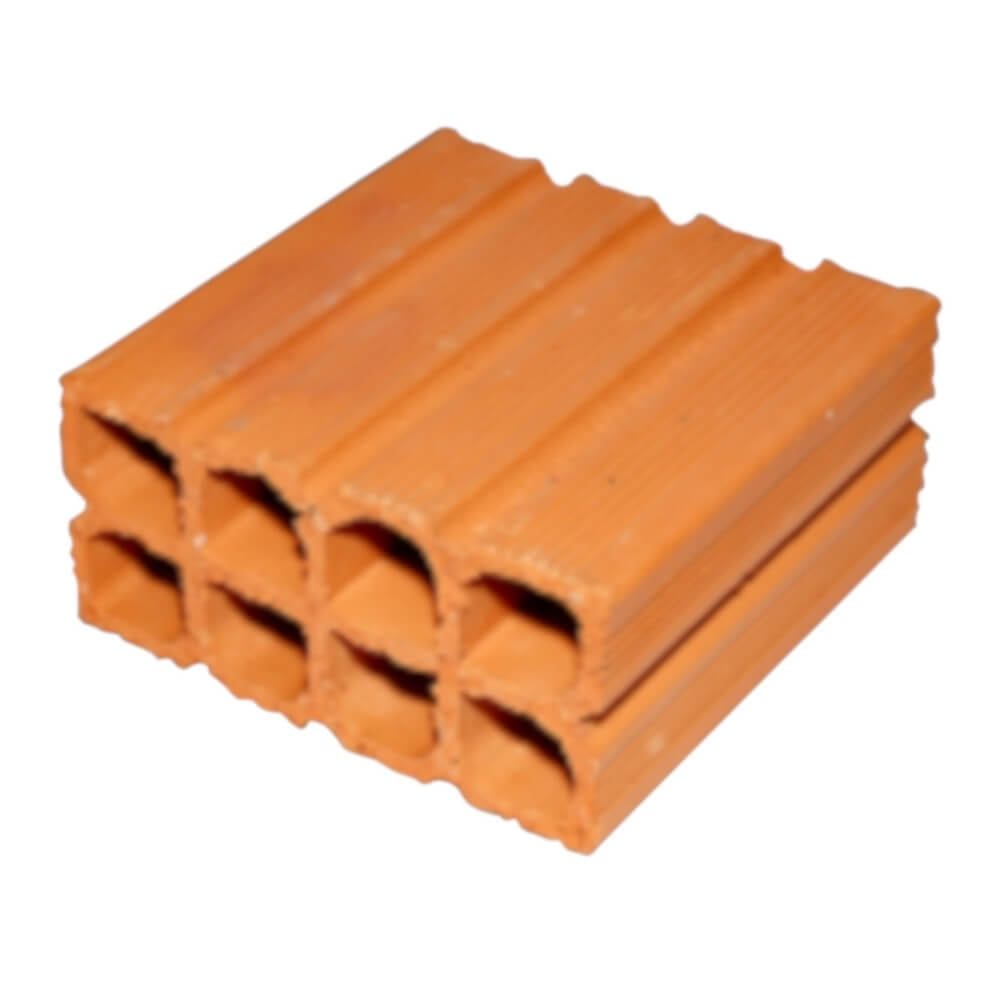 Bloco Cerâmico Baianinho 8 Furos 9x19x19cm - SAFIRA