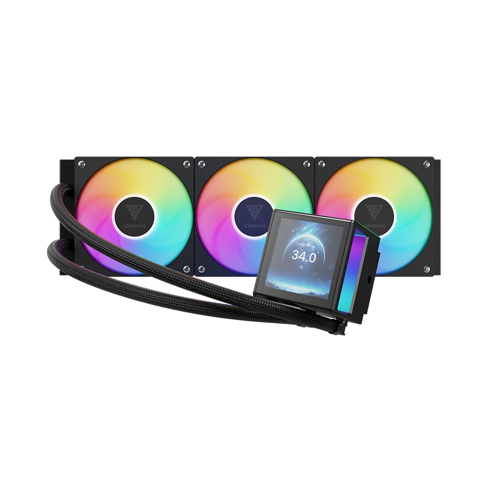 Water Cooler Gamdias Chione P5-360 RGB Tela IPS LCD Preto