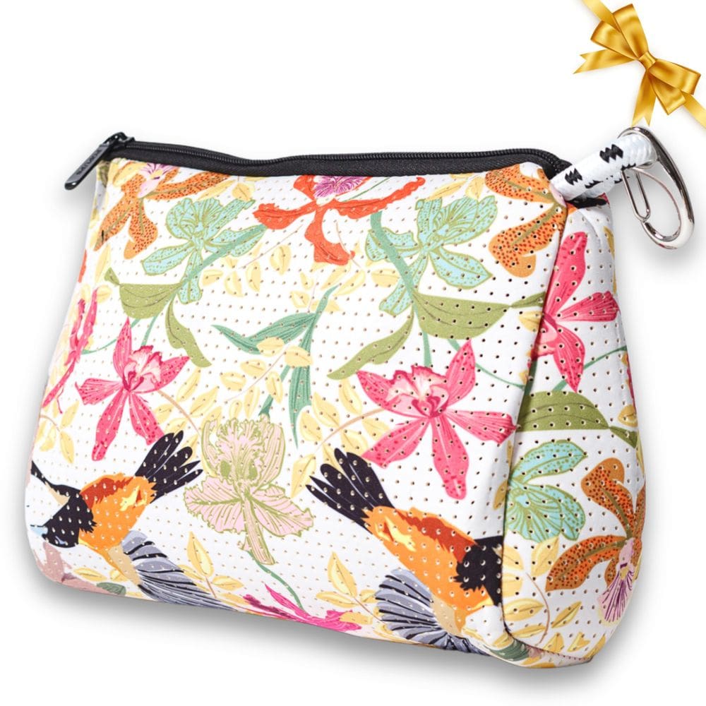 Bolsa de maquiagem POUPS Grande de Neoprene impermeável com zíper