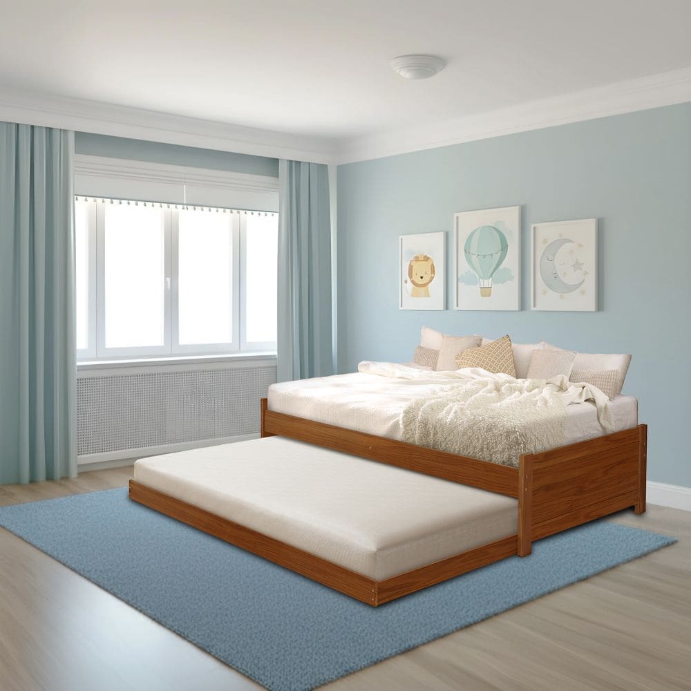 Bicama Bibox Solteiro Infantil Madeira Maciça Gabrieli Castanho