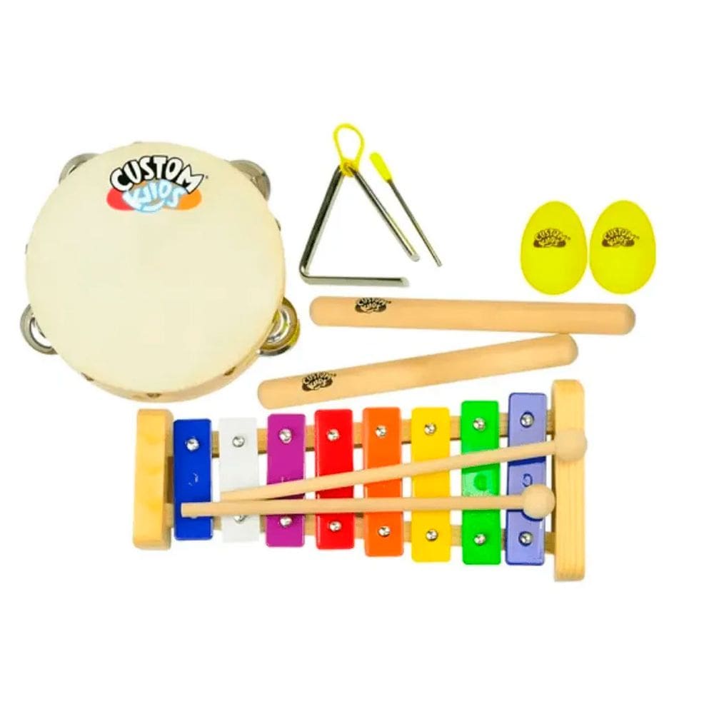 Kit Percussão Infantil Com Triângulo Custom Kids Ckpk 4T Or