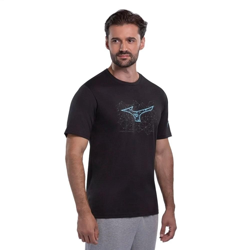 Camiseta Masculina Mizuno Malha Estampada MIMSS5606