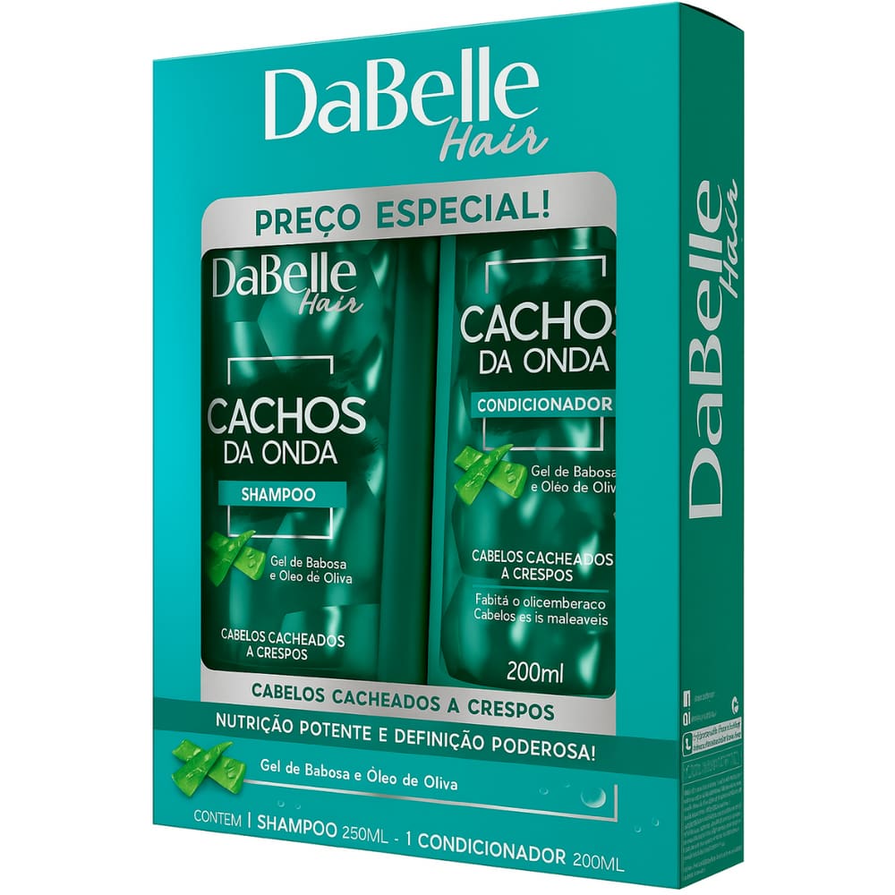 Kit Shampoo e Condicionador Cachos da Onda Babosa Dabelle