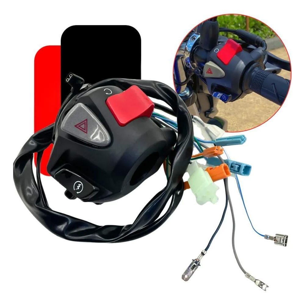 3X Punho Interruptor De Partida Pisca Alerta Cb500 Cg Titan