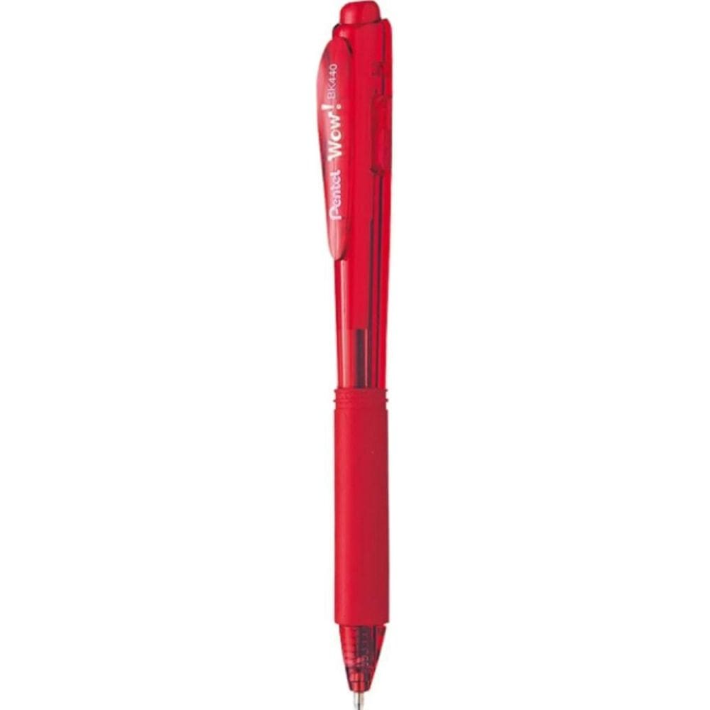 Caneta Esferográfica Pentel Wow Verm 1.0Mm Ponta Média Grip