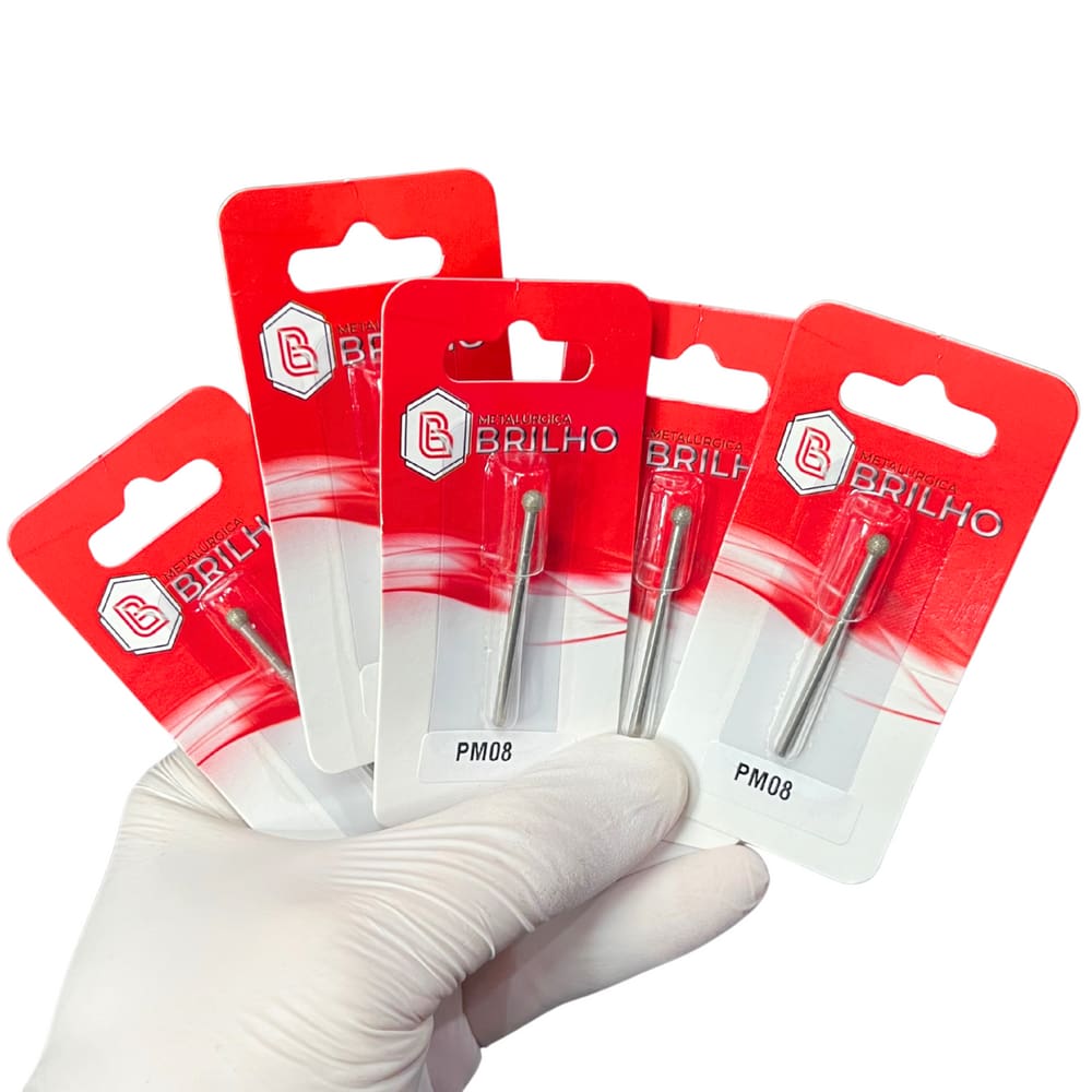 Broca Diamantada 008 Brilho – Kit com 5 Brocas