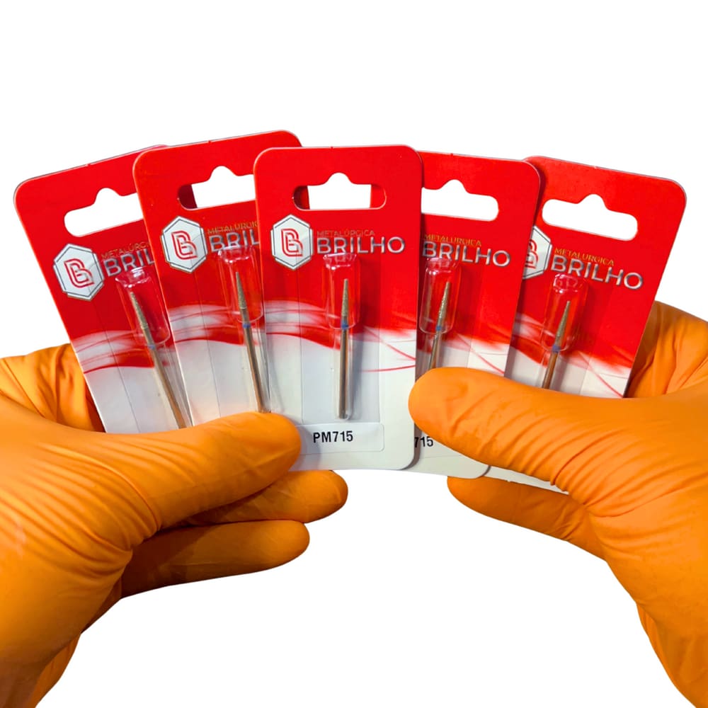 Broca Diamantada 715 Brilho - Kit com 5 Brocas