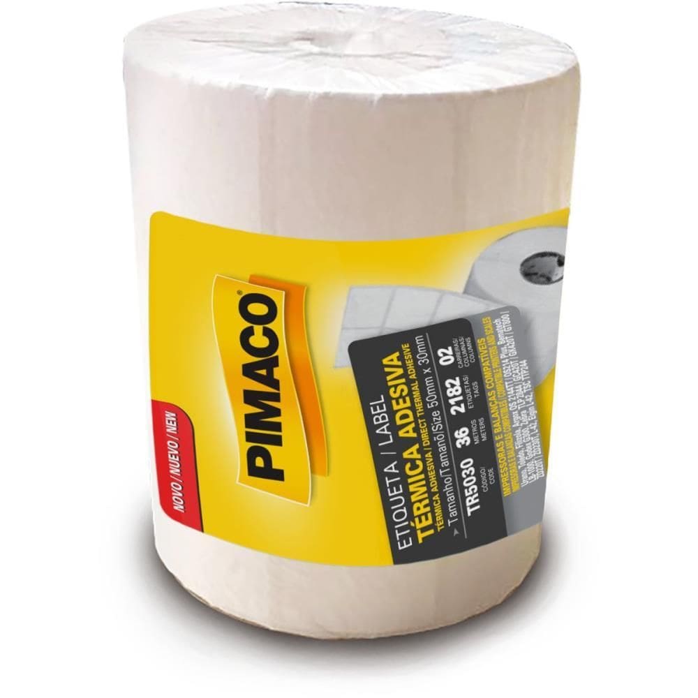 Etiqueta Adesiva Térmica 50mmx30mm C/2182 Etiq. - Pimaco