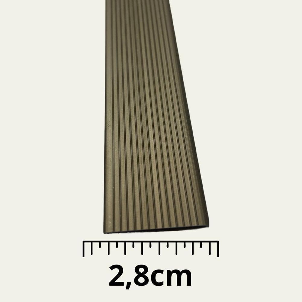 Perfil Aluminio Soleira Para Piso Barra 1 Metro - Champagne