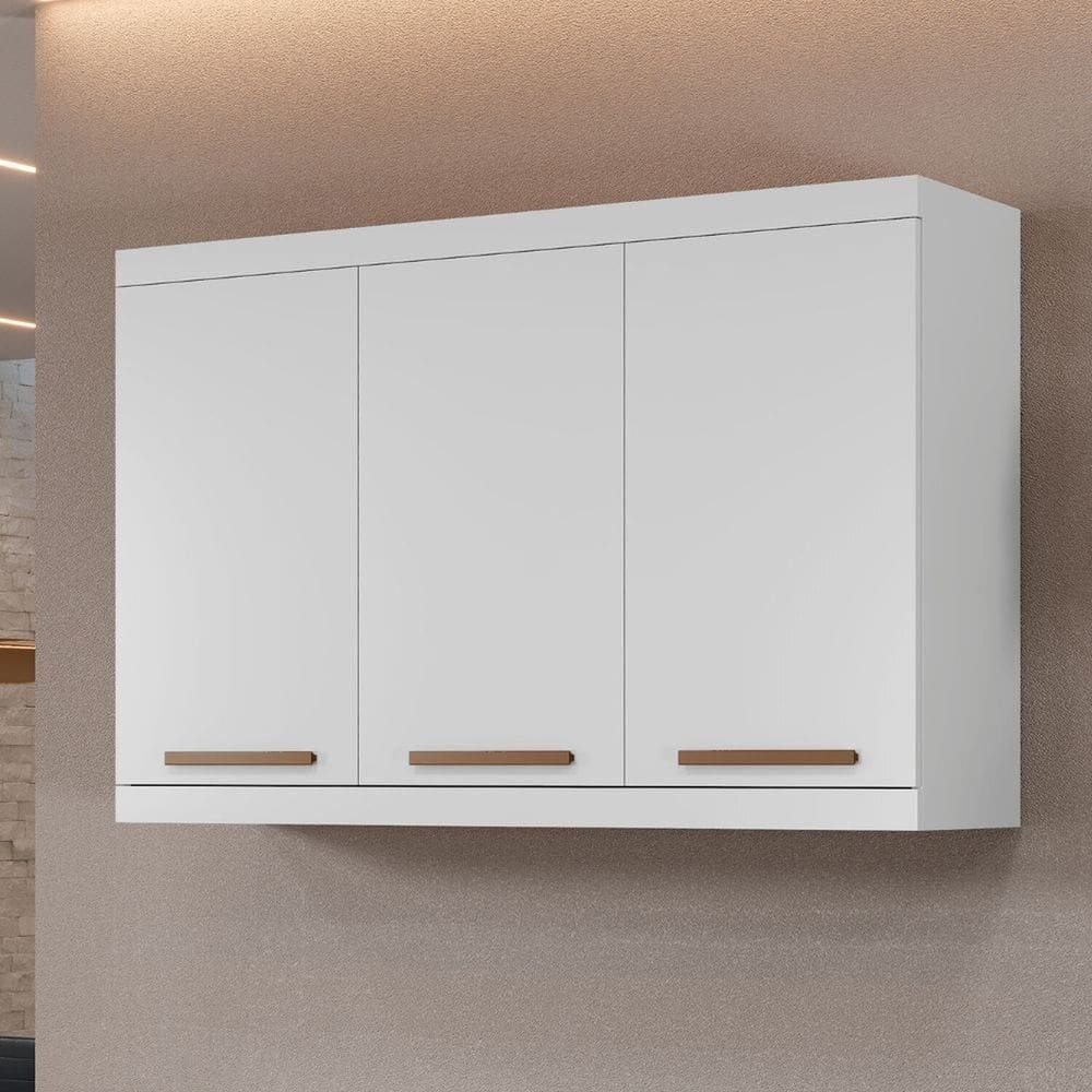 Armário Aéreo para Cozinha 3 Portas Talismã Branco