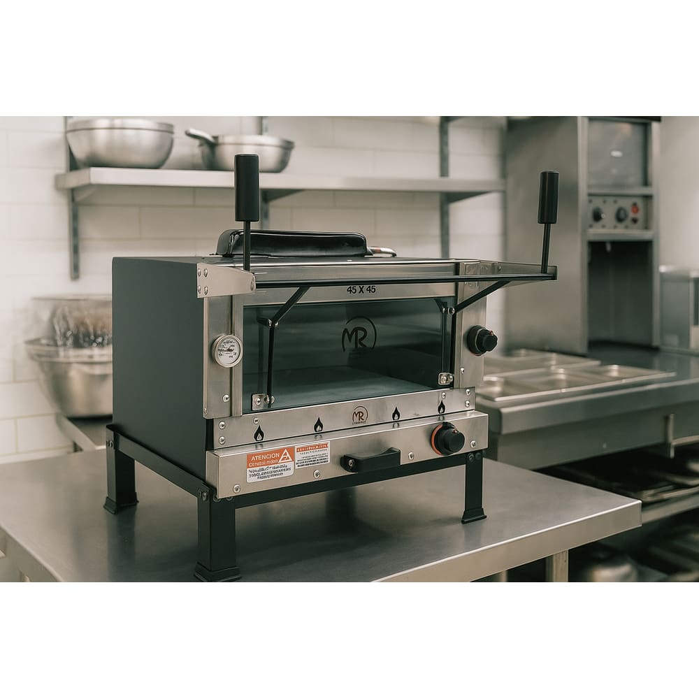 Forno Pizza Grill 45x45 Com Infravermelho, Refratário E Termômetro