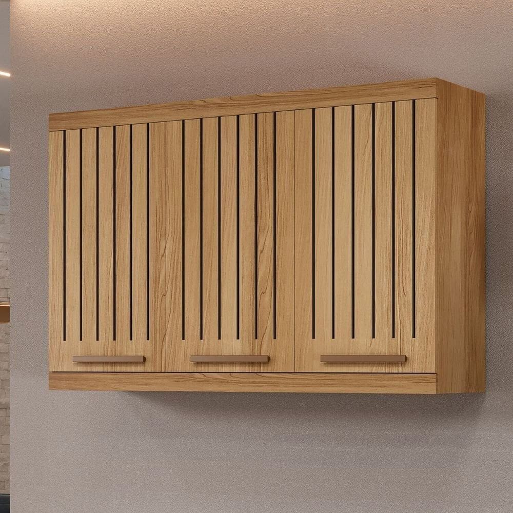 Armário Aéreo para Cozinha 3 Portas Talismã Cinamomo