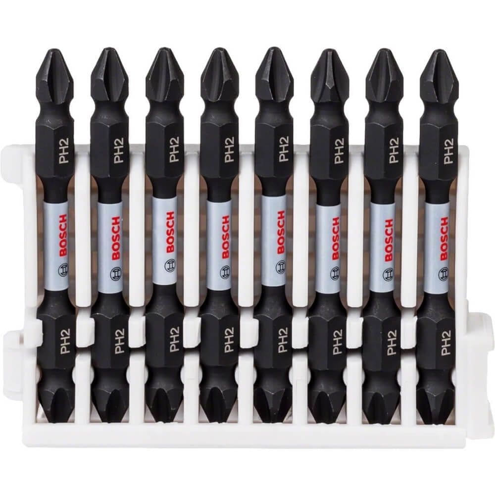 Jogo de Bits Impact Control Ponta Dupla PH2-PH2 65mm 8 Peças - 2608522337 - BOSCH