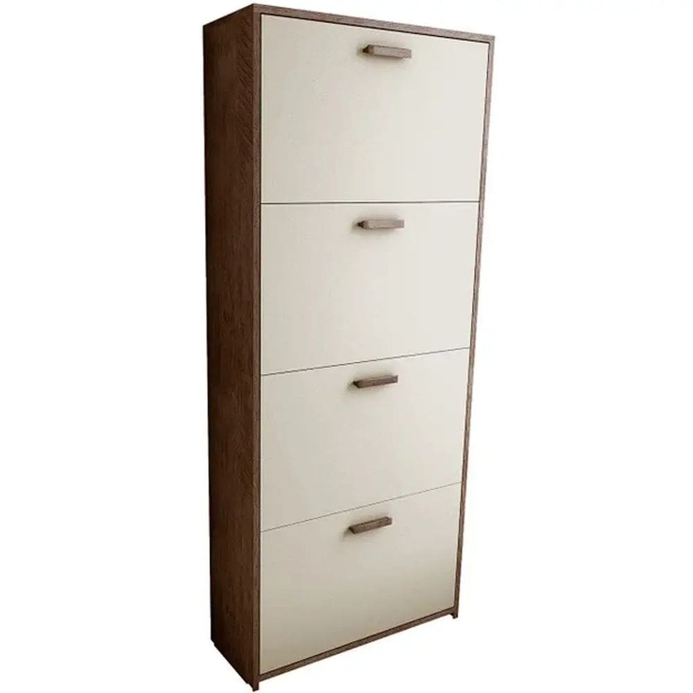 Sapateira Lunna 4 Portas Borsari Cor Canela Off White