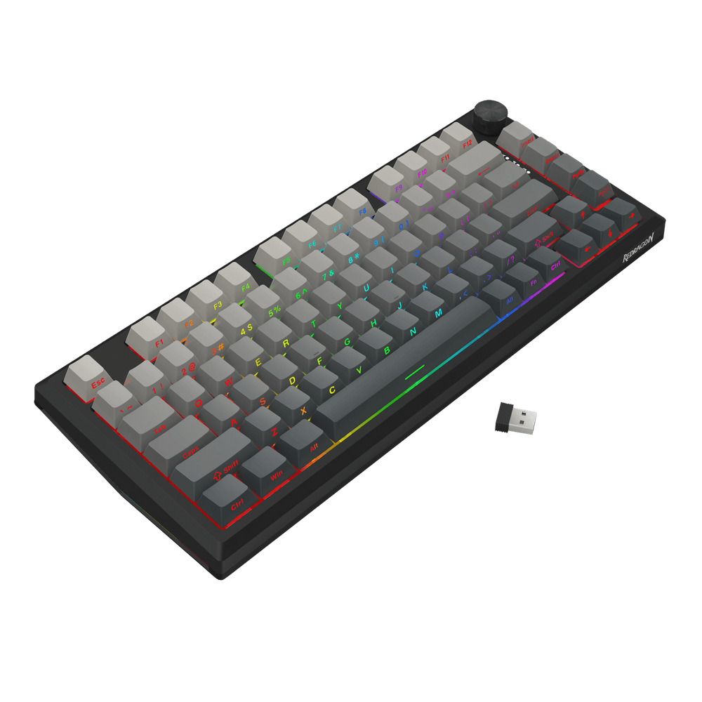 Teclado Gamer Redragon Penumbra Pro K687GG RGB 75% Sem Fio