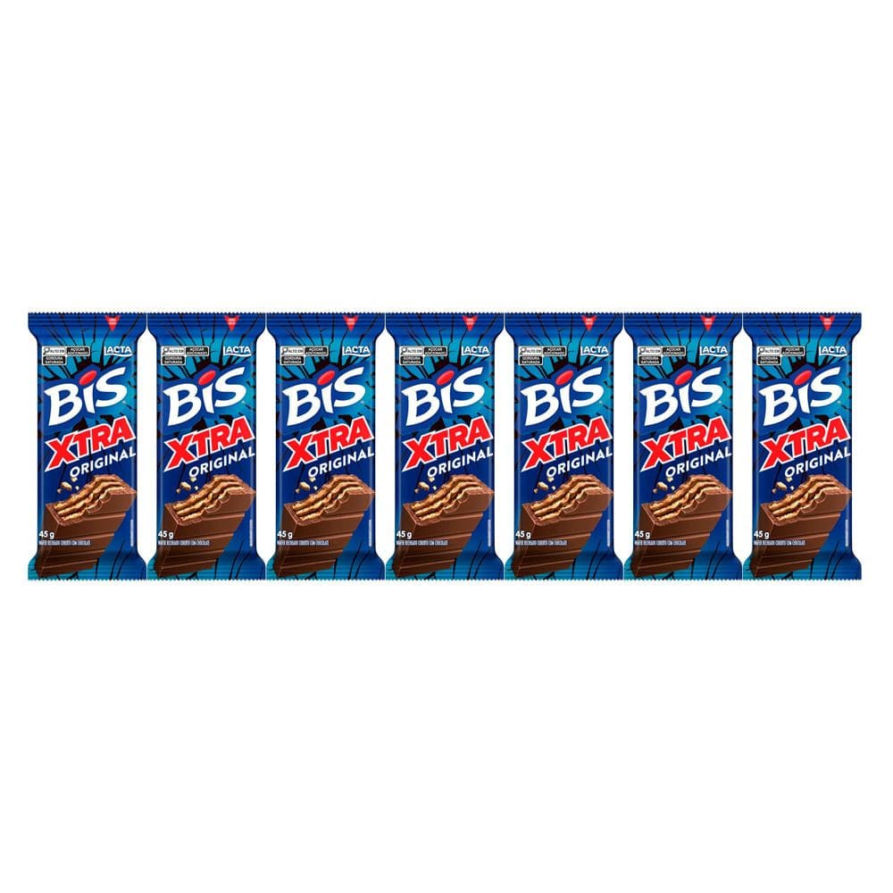 Kit 7 Chocolate Bis Lacta Xtra com 45g