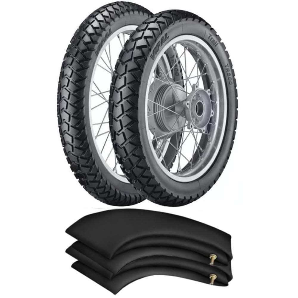 Kit Pneu Xre 300 Xtz 250 Xr 250 Tornado 130/80-18 + 90/90-21 Tr300 Vipal